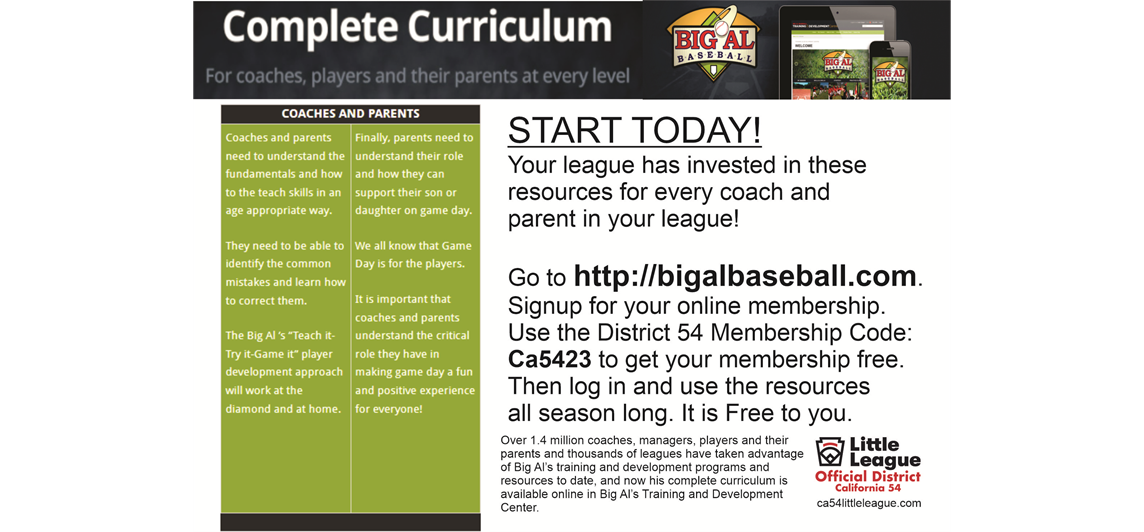 Manager, Coach and Parent Training Available